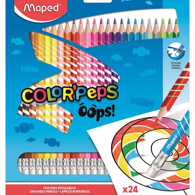

PENSIL WARNA PANJANG MAPED WITH ERASER 24 WARNA