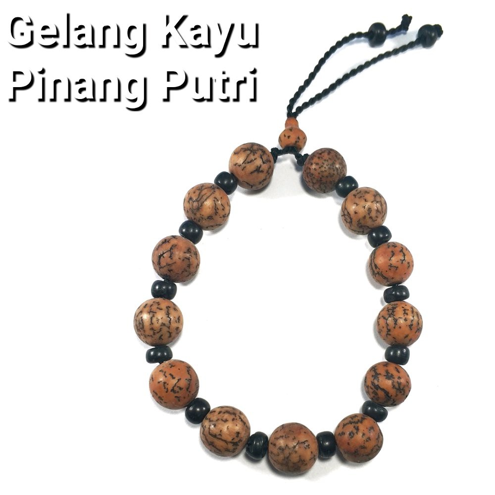 GELANG KAYU ASLI PINANG PUTRI UNIK TERMURAH