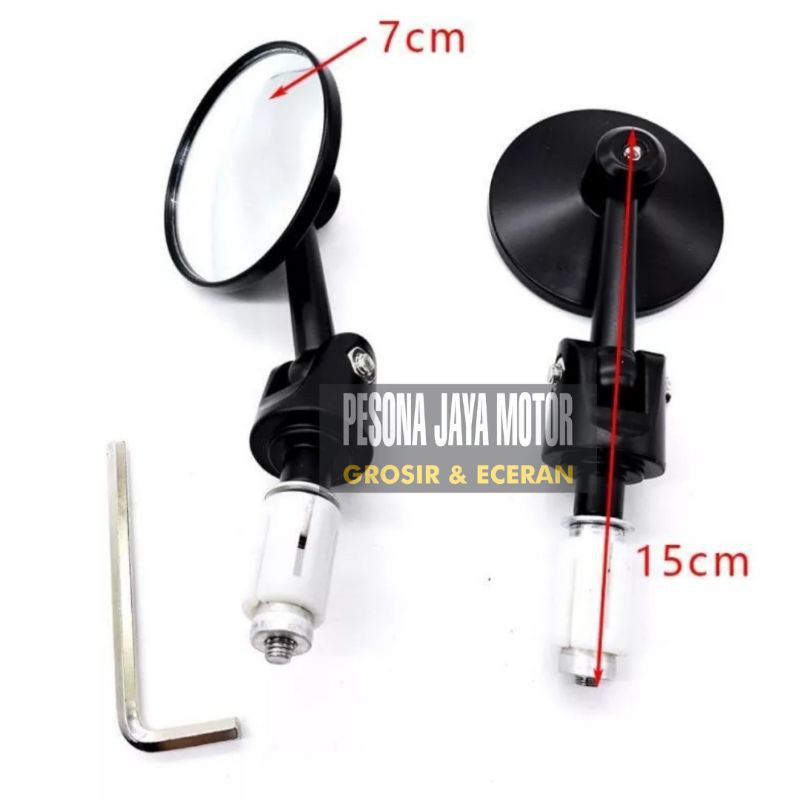 Spion Jalu Spion Bar End  Bulat VND Universal Nmax,Aerox,Pcx,Vario,Beat,Mio,Vespa,W175,Xabre,Vixion