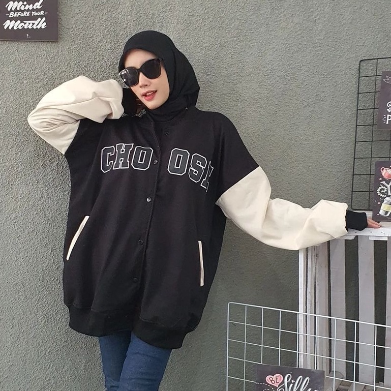 Choose Baseball Oversize - Jaket Baseball Oversize