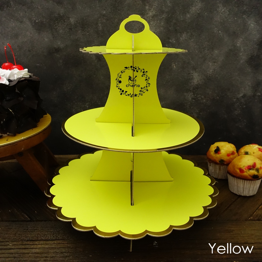 Chefio Cake Tier Paper / Dekorasi Kue Pesta / Standing CupCake Kertas