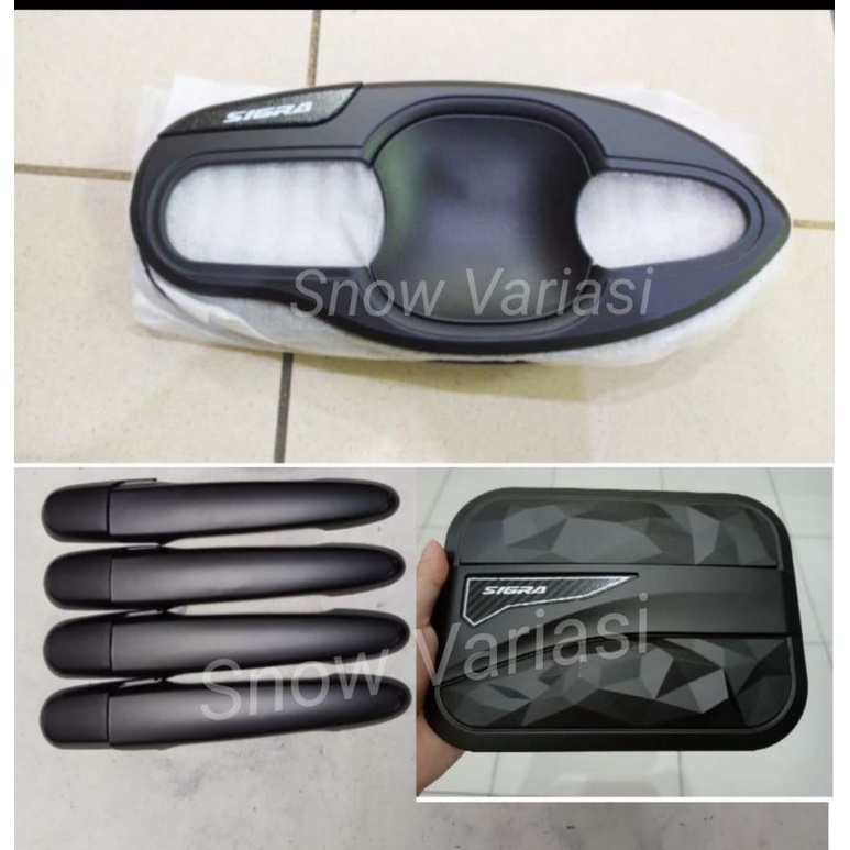 Paket Outer Handle Tank Cover Calya Sigra 2016 2021 Hitam