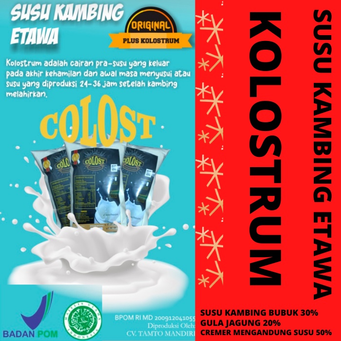

Susu Kambing Kolostrum Etawa Bubuk Minuman Bubuk Kemasan 1Kg Susu Bubuk Kambing Ettawa