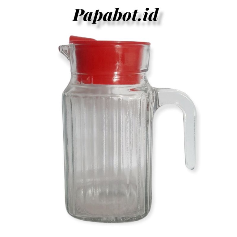 Eskan Pitcher Teko Ceret Kaca Garis