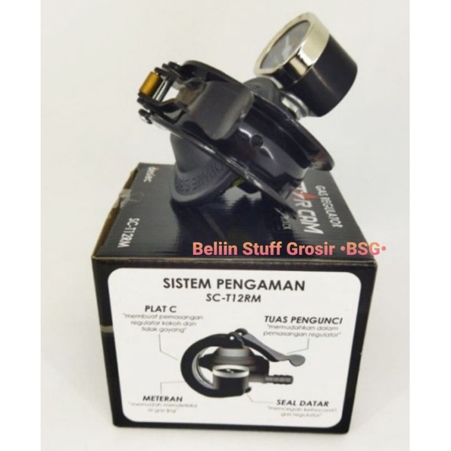 Regulator Starcam Pengunci Ganda SC-T12RM/ Regulator Destec Tekanan Rendah dengan Dua Sistem Pengaman