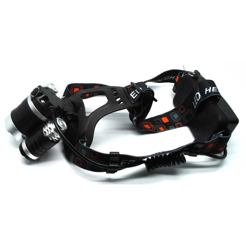 Headlamp Senter Kepala Murah // 3 LED 5000 Lumens Cree XM-L - Hitam