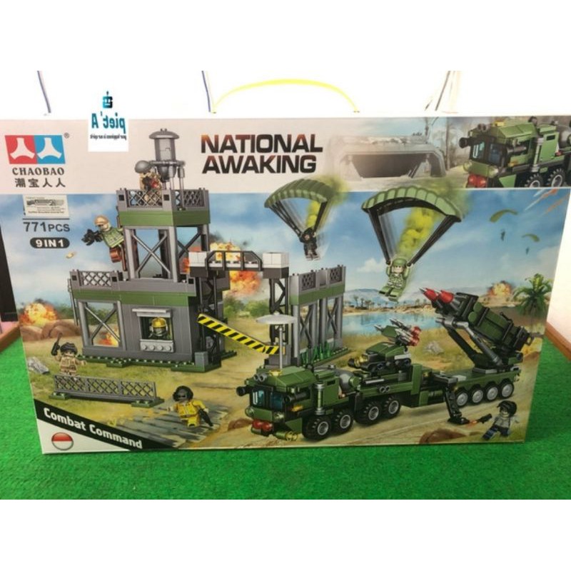 Lego Brick Markas Militer Truck Army PUBG