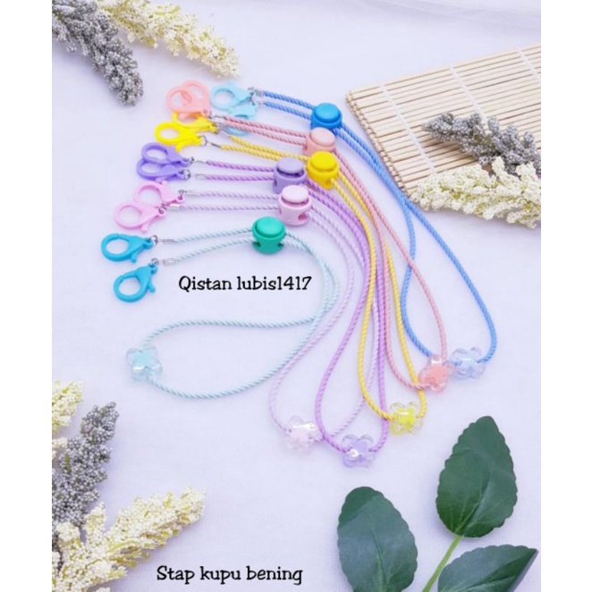 Strap mask elastis premium kupu salju dan bening beli 10 free 2