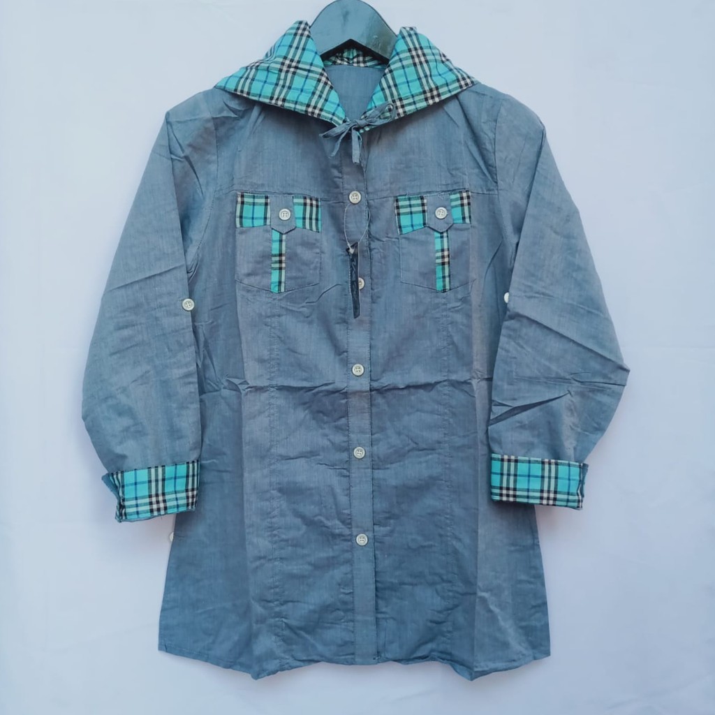 20978 BAJU ATASAN WANITA KEMEJA HODIE LENGAN PANJANG PAKAIAN ABG MURAH MODIS KEKINIAN TRENDY TERBARU