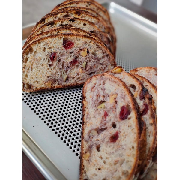 

Apple Cranberries Walnut Raisin Sourdough