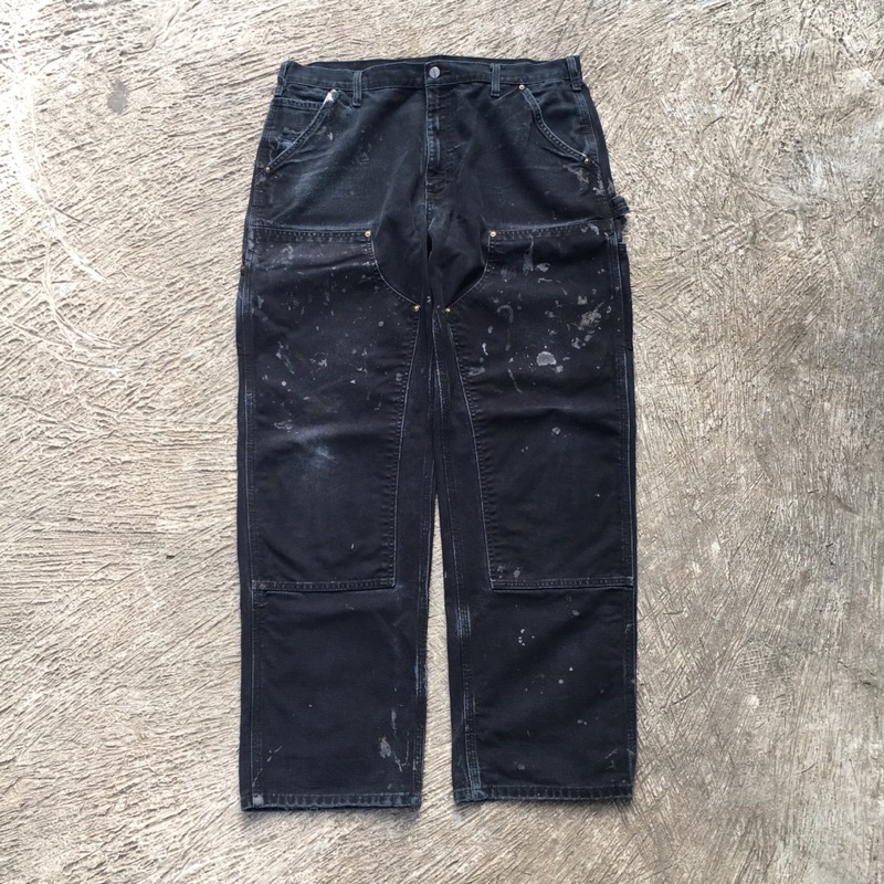 Carhartt double knee black custome paint