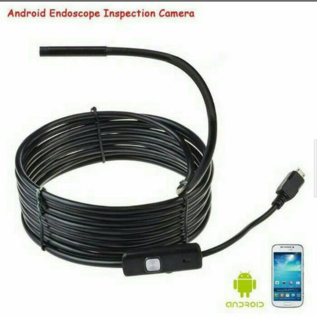 Endoskop kamera panjang kabel 5 meter micro sd &amp; type c