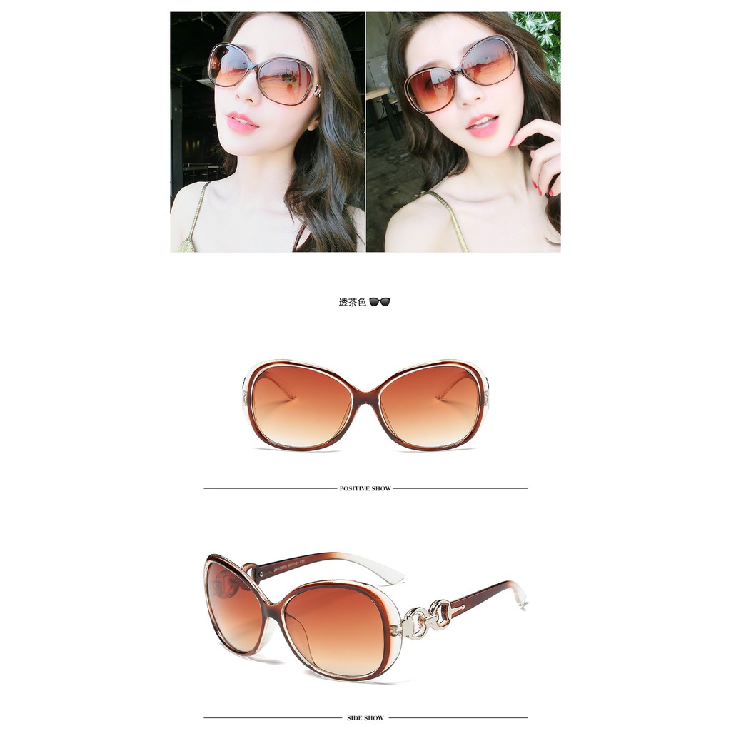 Kacamata Hitam Fashionable Frame Besar untuk Wanita