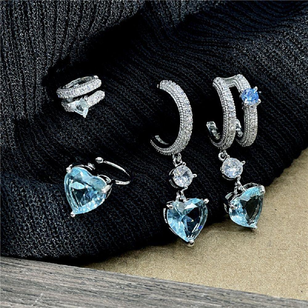 NEEDWAY Needway Anting Tusuk Wanita Elegan Manis Asimetris Untuk Gadis Temperamen Anting Klip On Vintage