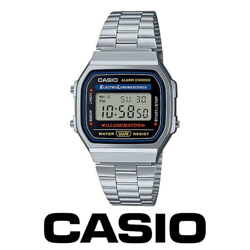 Jam Tangan Casio Original A168WA-1 A168WA
