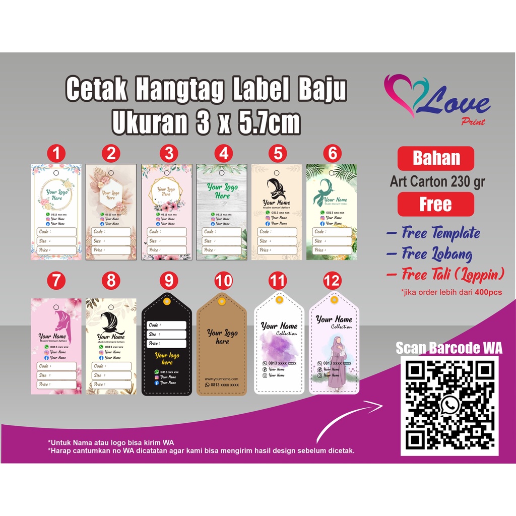

cetak HangTag costum Murah
