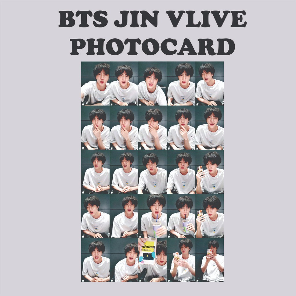 BTS TAEHYUNG JIMIN JIN SUGA VLIVE 2021 PHOTOCARD