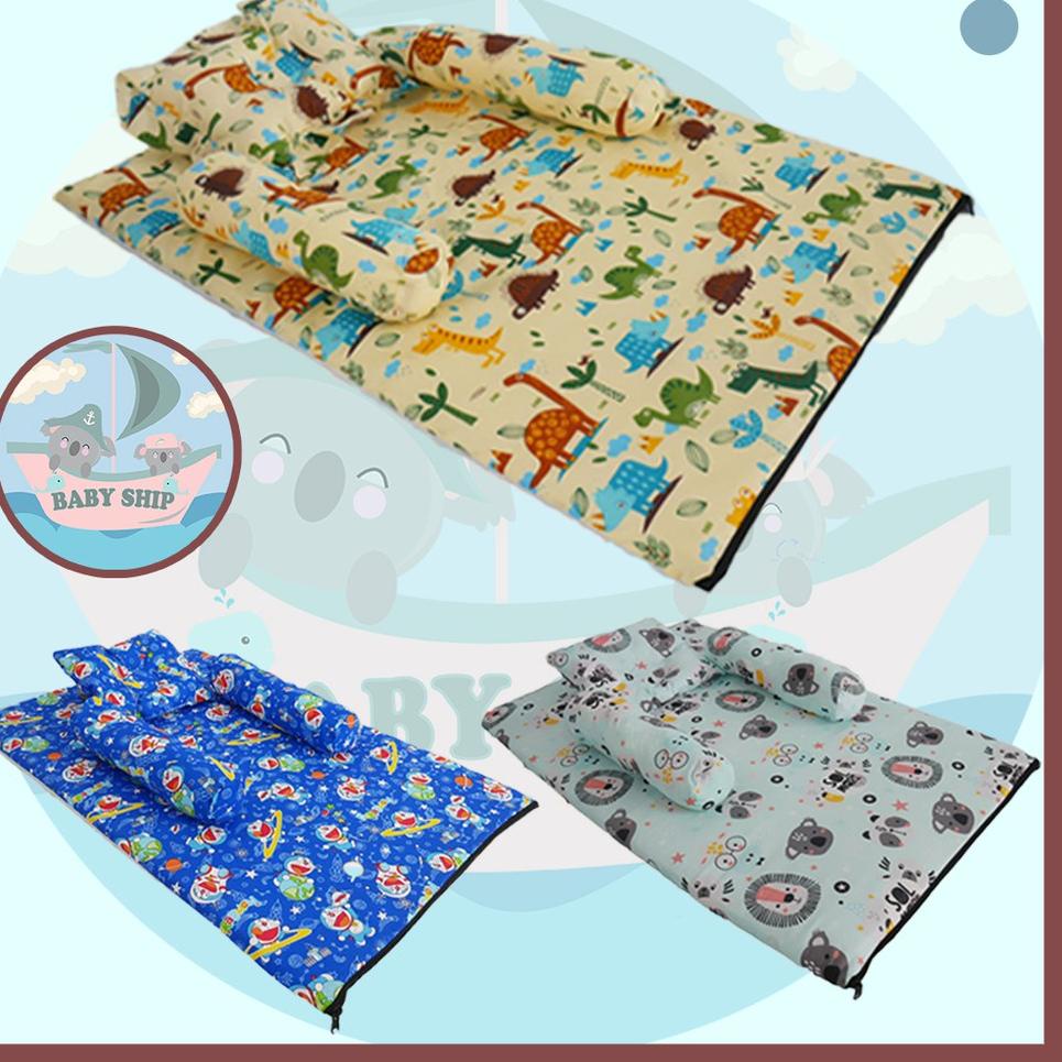 (BIG SALE) Matras Kasur Bayi  Jumbo / Set Bantal Guling Bayi Free Tas Mika [ Merk BabyShip ]