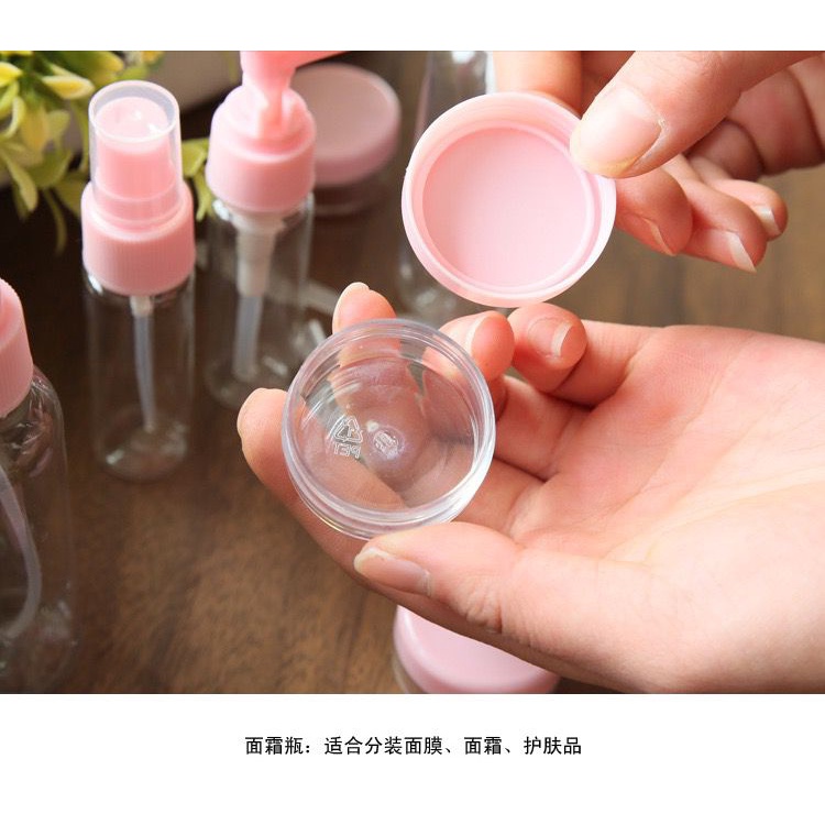 JY Wadah botol isi ulang kosmetik parfum serum Travel Kit 6 in 1 Refill Bottle Spray Toiletries