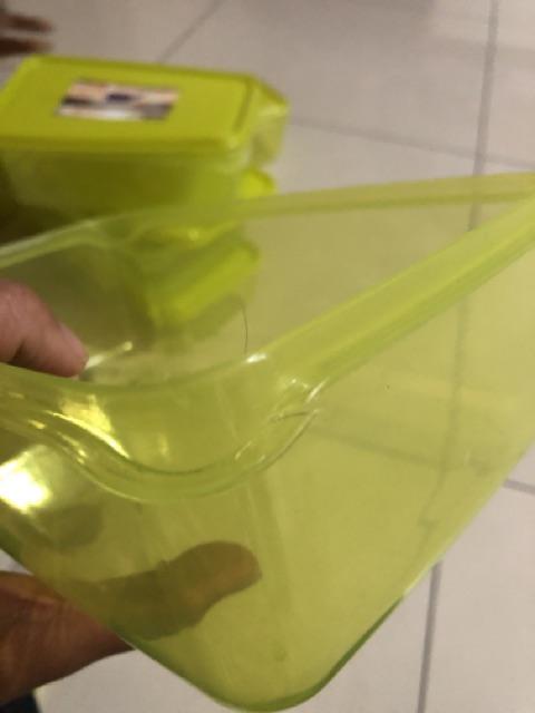 Cpm Voxy L Storage Set Of 6 Pcs Hijau Lemon / Wadah Makanan/ Toples Lebaran/ Toples Kue/ Toples Plas