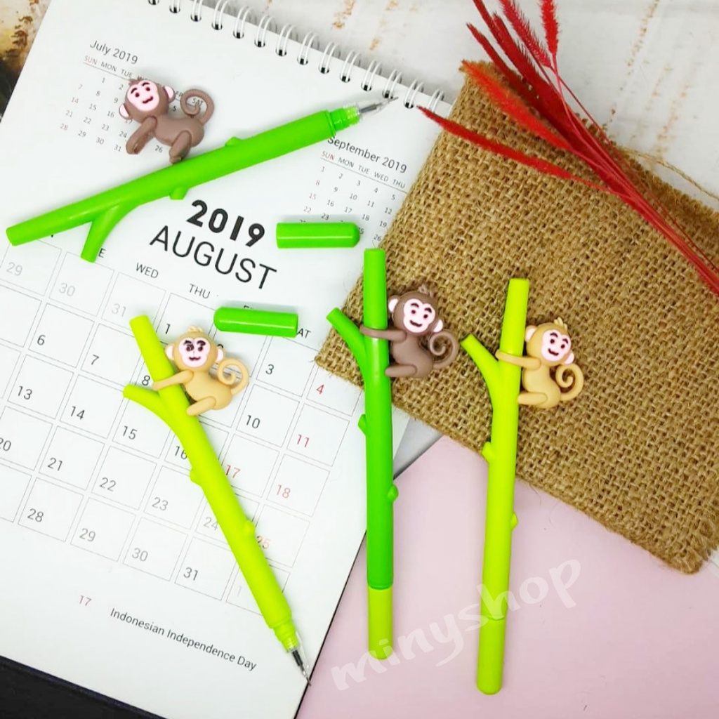 Pulpen Karakter Gel Motif Lucu Unik Murah Pena Karakter Bolpen Lucu Aneka Alat Sekolah-2