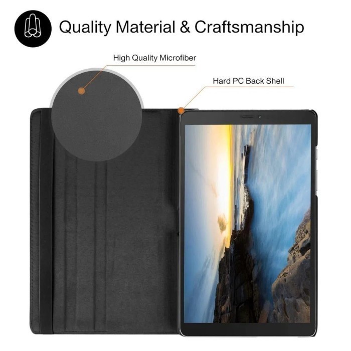 HUAWEI MATEPAD T5 8&quot; FLIP COVER ROTARY CASE - FA - BLACK