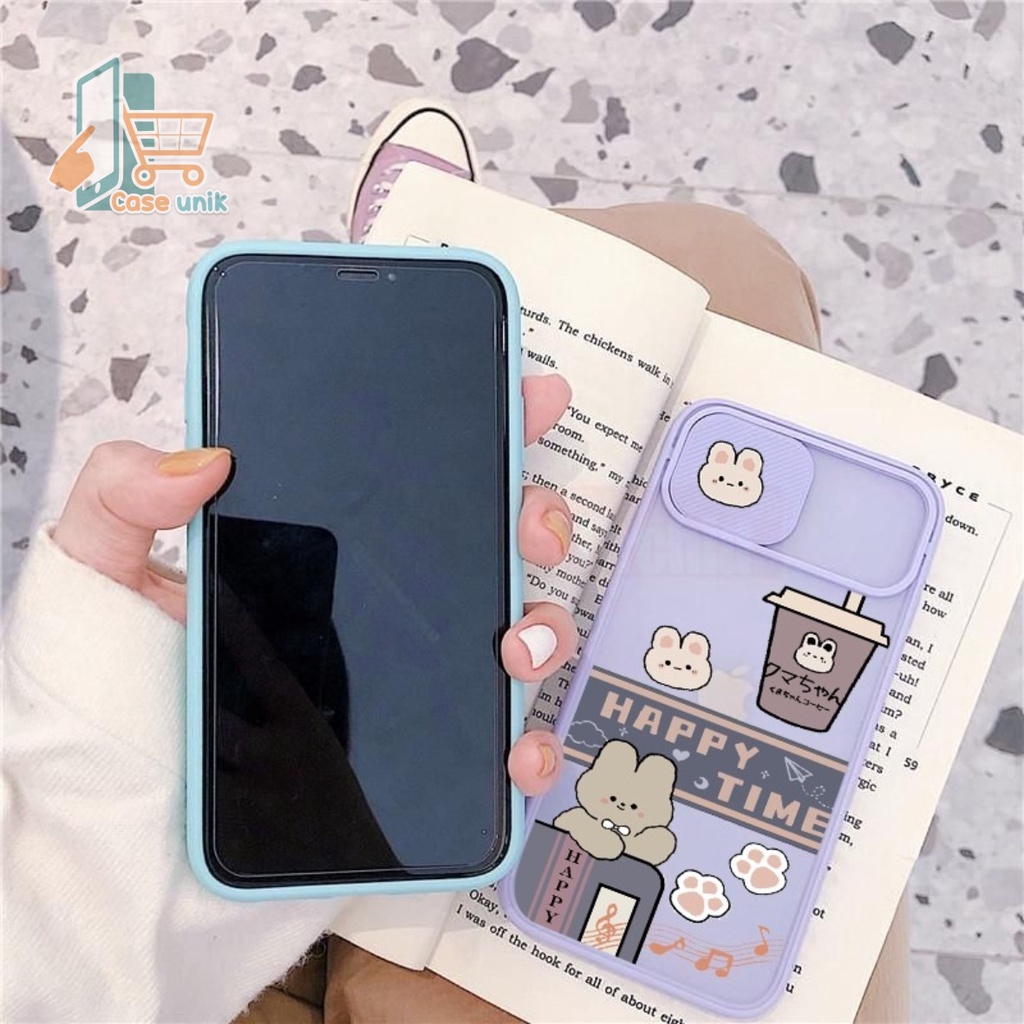 SS113 SOFTCASE SLIDE HAPPY TIME OPPO A71 A74 A95 A83 F1S A59 F5 F7 F11 PRO RENO 2F 3 A91 4 5 6 4F F17  PRO 4 LITE A93 5F F19 PRO CS4830