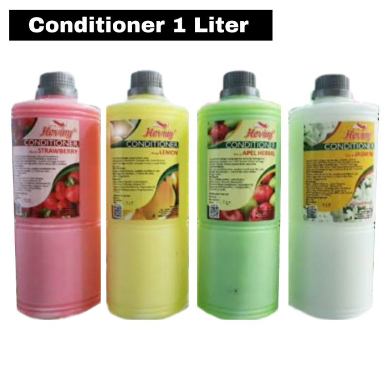 ❤ DARA ❤ Conditioner Rambut Botol 1 Liter Heviny Saibeauty | Kondisioner Salon Literan Buah Apel Lem