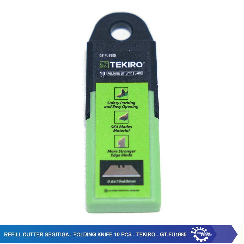 Tekiro - GT-FU1985 - Refill Cutter Segitiga - Folding Knife 10 Pcs
