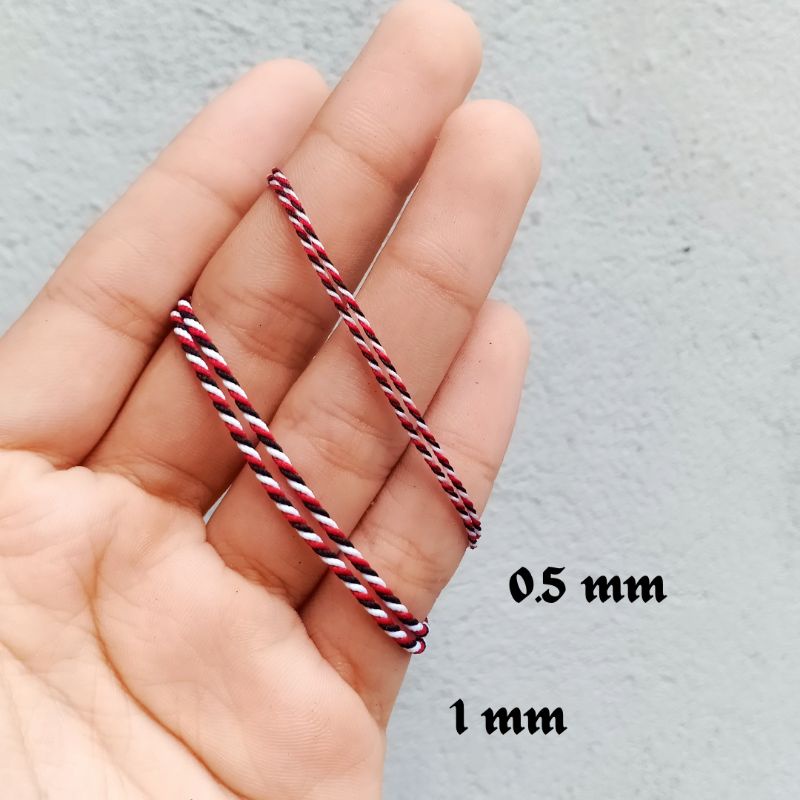 Gelang Tridatu Tipis 0.5 mm / Gelang Tridatu Polos Asli Bali Split Original 1 mm BEST SELLER Tahan Air / Gelang Tali Tridatu / Gelang Bali / Gelang Tridatu Tipis / Gelang Pria / Gelang Pria Murah / Gelang Tridatu Pasupati /  Craft Dewata