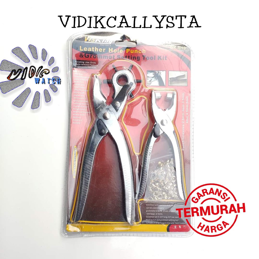 2set Alat pembolong kulit gesper strap leather jam tangan F1026