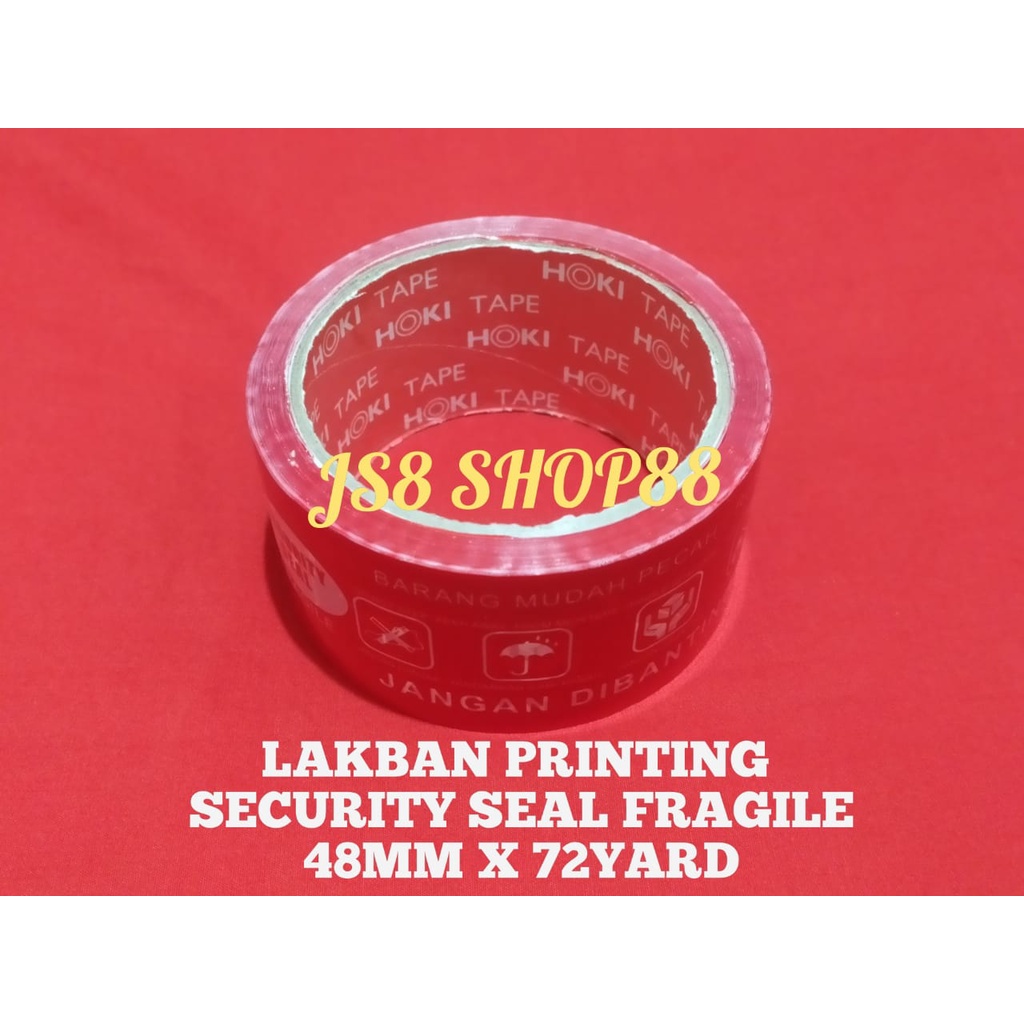 

LAKBAN PRINTING SECURITY SEAL FRAGILE HOKI TAPE 48MM X 72YARD
