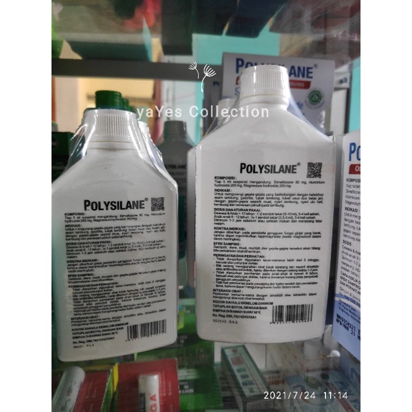 Polysilane Cair 180 ml - 100 ml polisilen obat sakit maag &amp; Anti Kembung