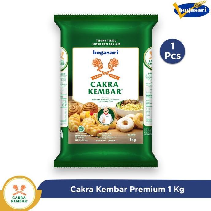 

CAKRA KEMBAR PREMIUM 1 KG - Tepung Terigu Protein Tinggi aig00 Juara