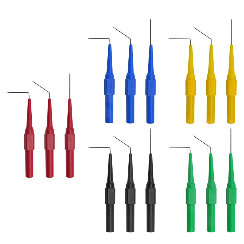 Btsg 4mm Banana to Banana Plug Test Lead Kit Dengan Kawat Piercing Probe Alligator Clip