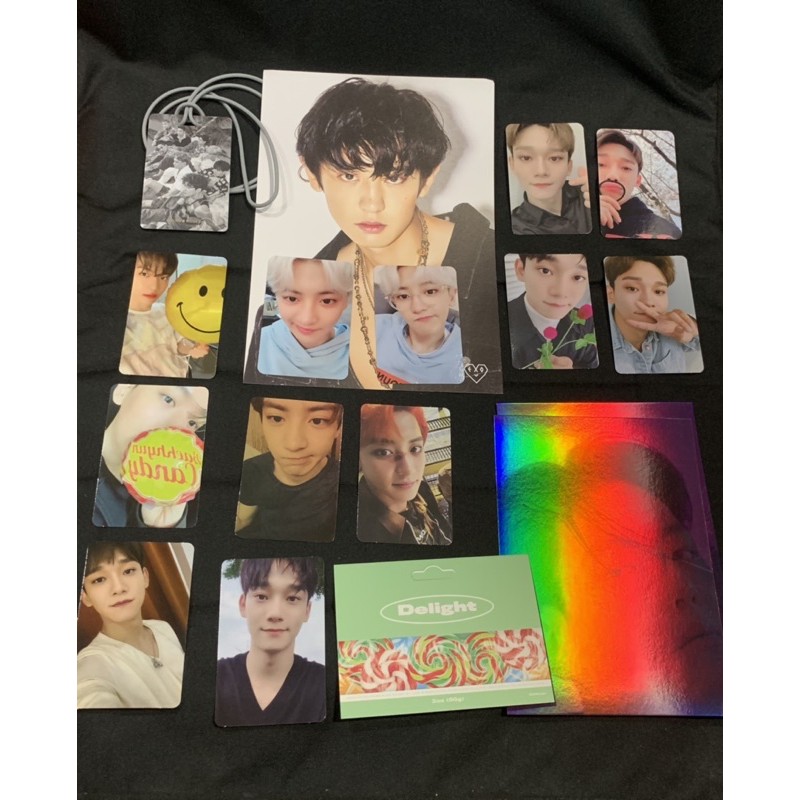 pc exo photocard chanyeol cy chen baekhyun bh welkit lotto exodus candy message card museum tag sm