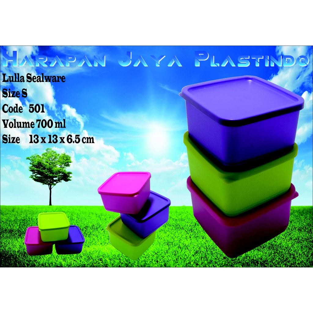 Lulla Sealware Storage S aka Tupperware kotak Makanan Kue Sayuran Buah Murah Unik Bandung
