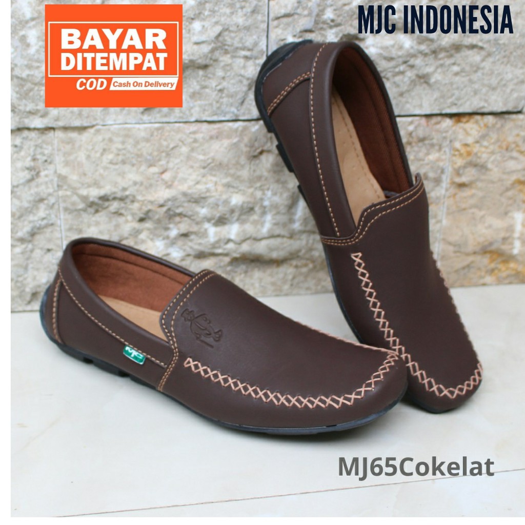 SEPATU PRIA KASUAL SEPATU CASUAL SLIP ON MJ65c / FREE MASKER KAIN (NON MEDIS)