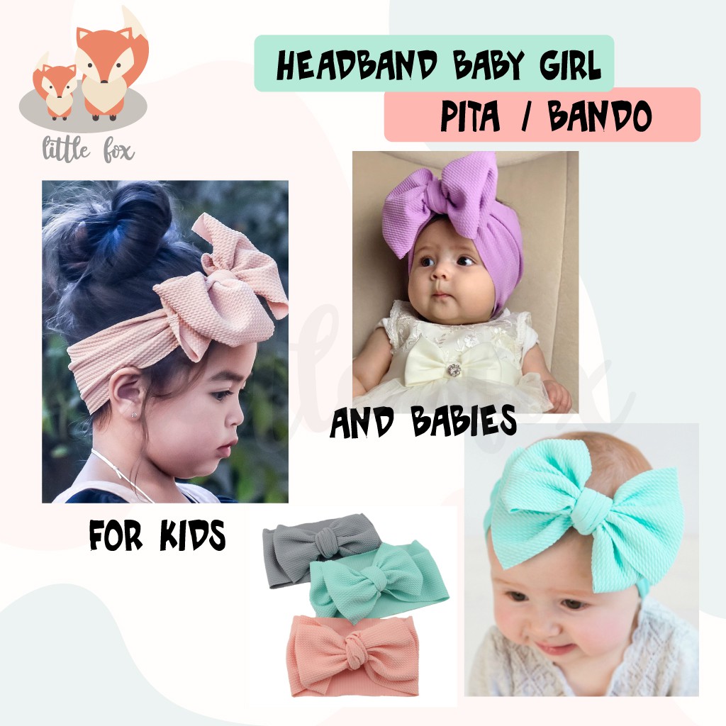 Bandana Pita Bayi Cewek / Newborn Headband Aksesoris Rambut / Baby Girl Cute Turban Lucu