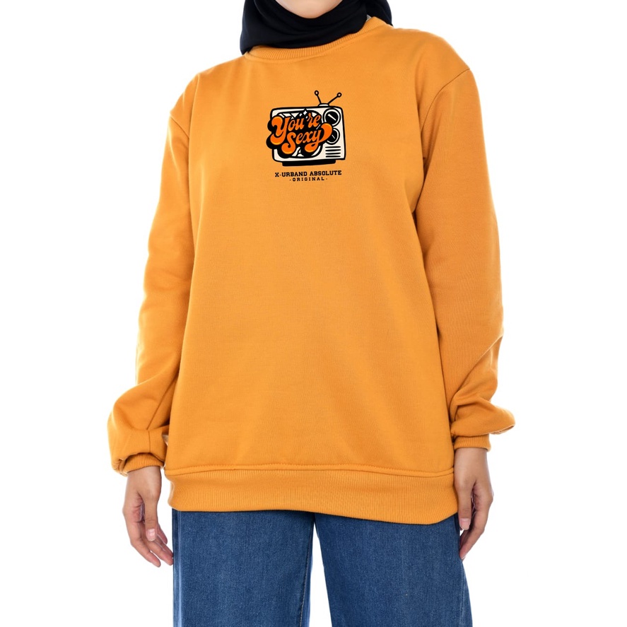 Sweater Wanita You're Sexy Fleece Gramasi 280-A246 Mustard