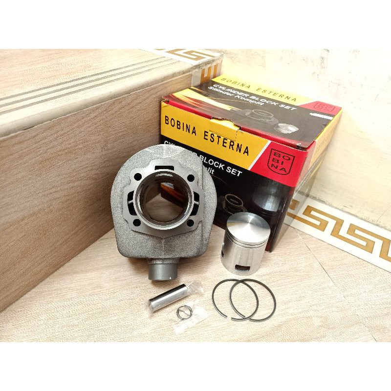 Blok block mesin cylinder vespa largeframe lobang 5 merk Bobina original