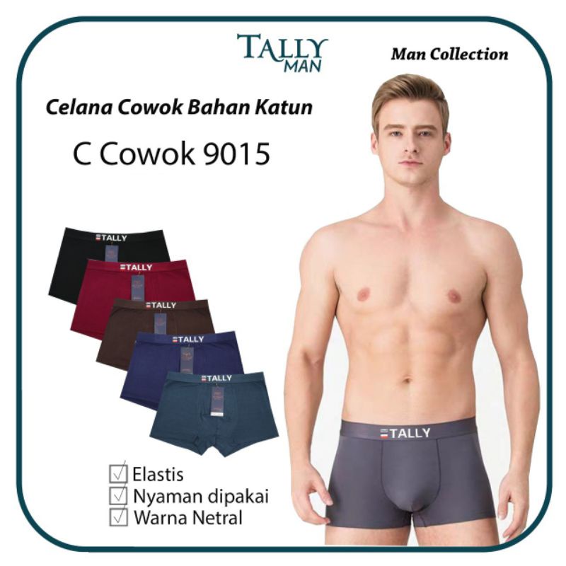 Celana dalam pria TALLY / Boxer pria TALLY Cotton spandex Harga Per 1pieces