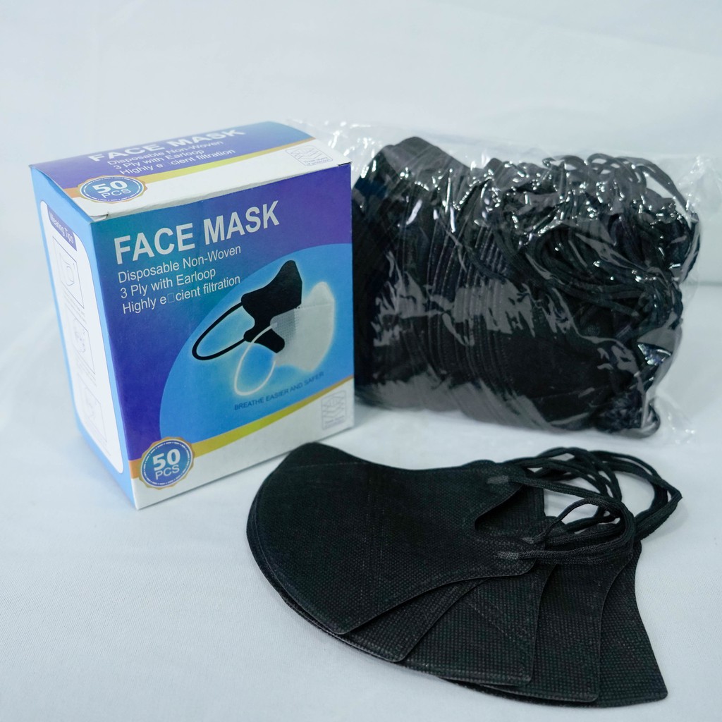 Masker Duckbill 3ply earloop disposable facemask Duck Bill /  DUCKBILL DEWASA Variasi Warna / Masker Tanpa Box