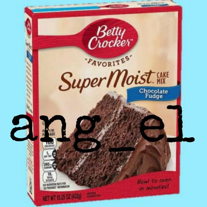 

TERMURAH Betty crocker super moist cake mix CHOCOLATE FUDGE (432g)
