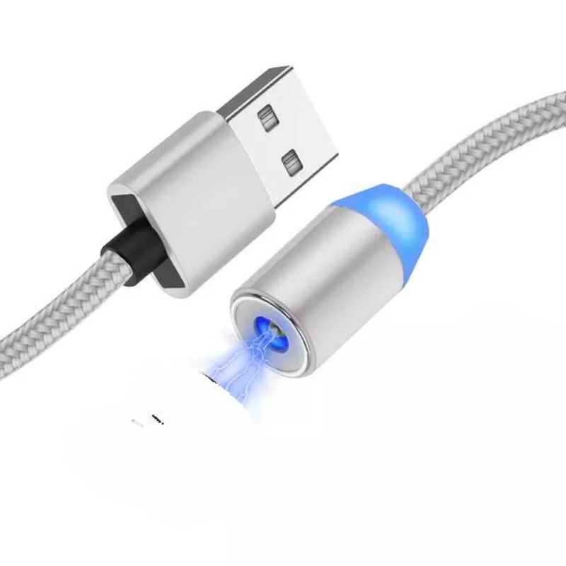 Kepala casan magnet 1 konektor android mini USB type C Tempat Plug kabel Mangnet