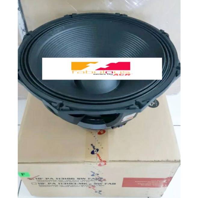 Speaker PA113186SW 18in Subwoofer 18in  Fabulous PA 113186 SW