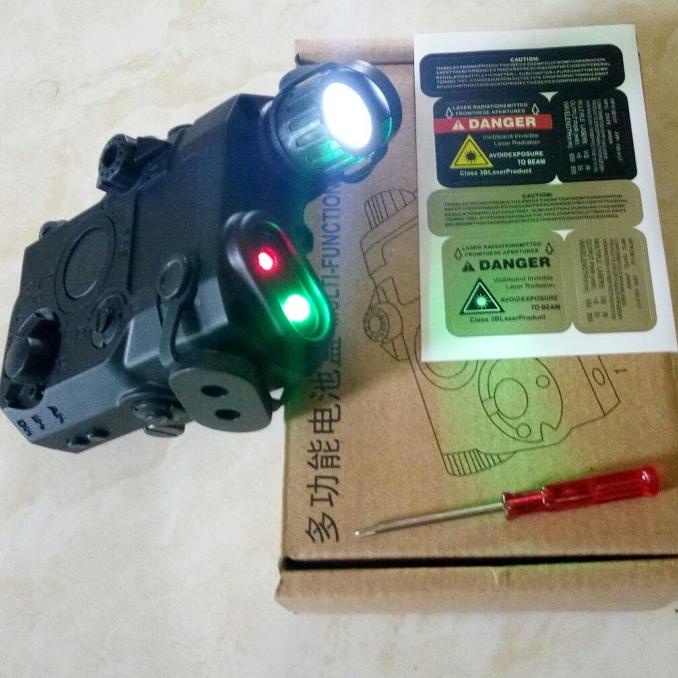anpeq peq 15 dummy dengan laser merah senter untuk airsoft dan wgg bk