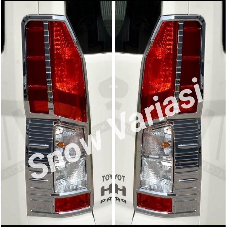 Garnish lampu belakang tail lamp Hiace 2020 chrome jsl