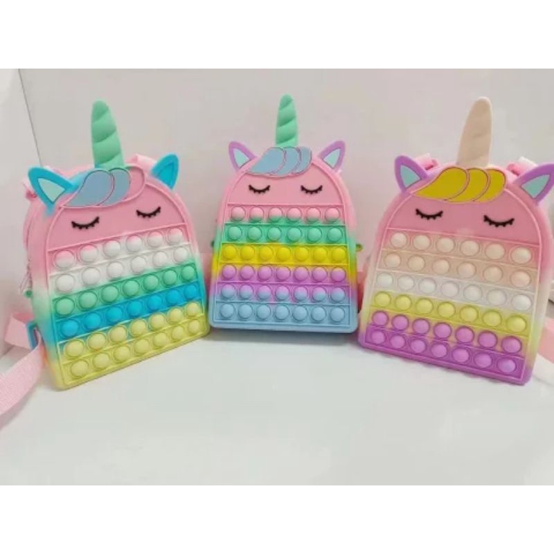 Tas Ransel Pop it Unicorn tas ransel anak paud Tk