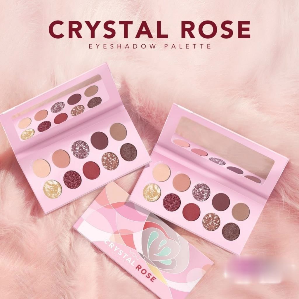 ★ BB ★ Y.O.U Crystal Rose Eyeshadow Palette 10 color - YOU Eyeshadow Palette